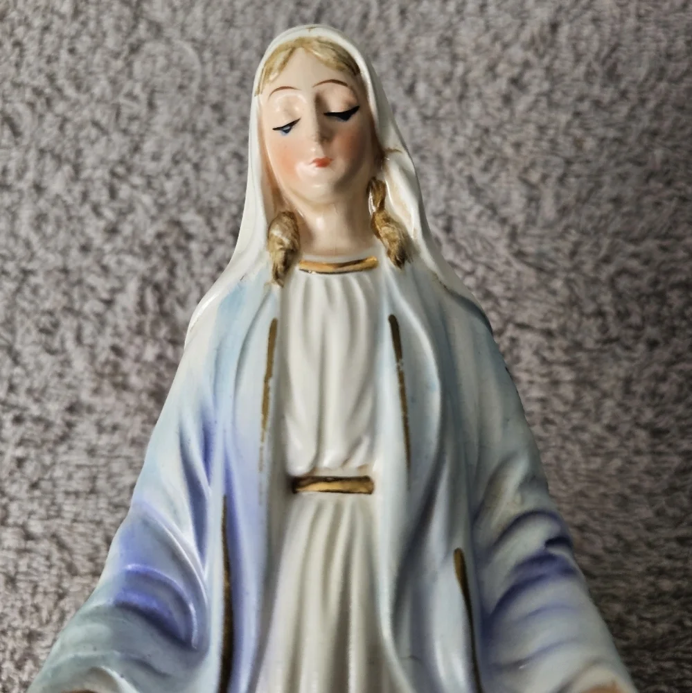 Vintage Lefton Japan Virgin Mary Madonna Figurine Planter